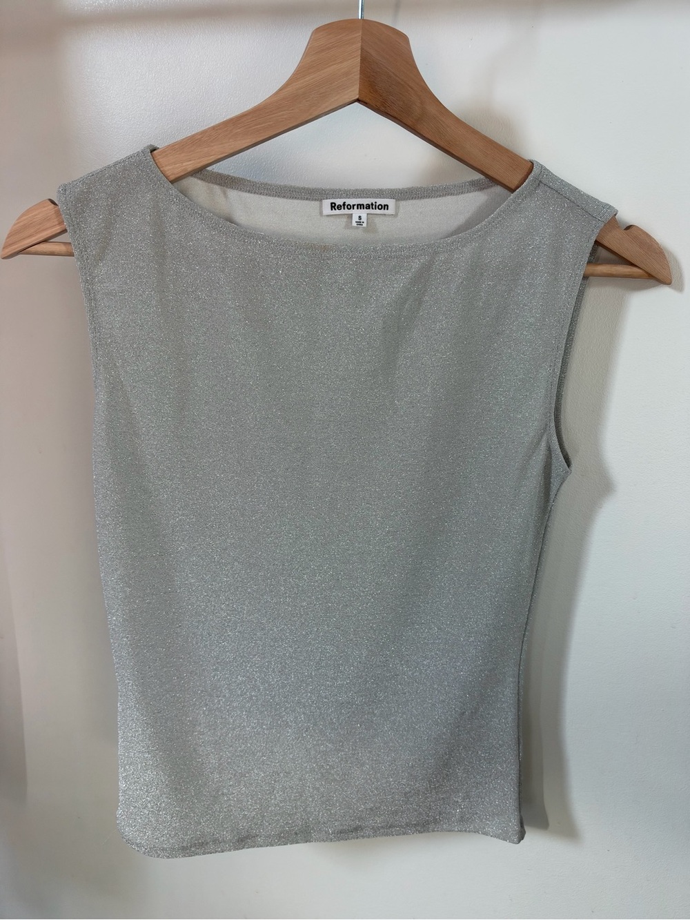 Reformation Sparkly Dusk Knit Top Moonlight Sparkle - Size S - Picture 6 of 6